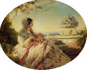 Franz Xaver Winterhalter Queen Victoria with Prince Arthur oil painting artist